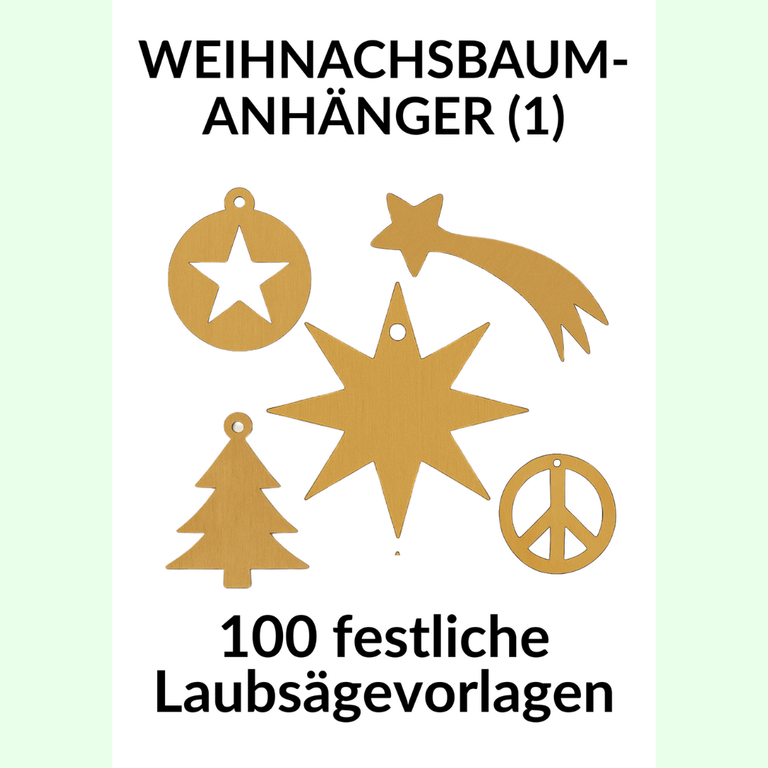 WEIHNACHTSBAUMANHÄNGER (1) 100 wunderschöne Laubsägevorlagen (DIN A4) PDF