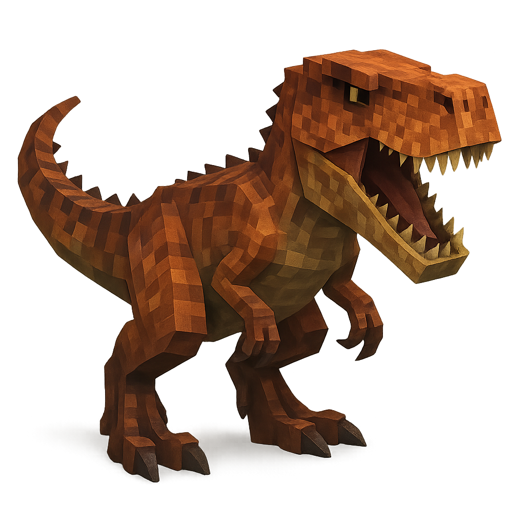Coole Dino-Tasse im Pixel-Blockstil – perfekt für kleine Dino-Fans!