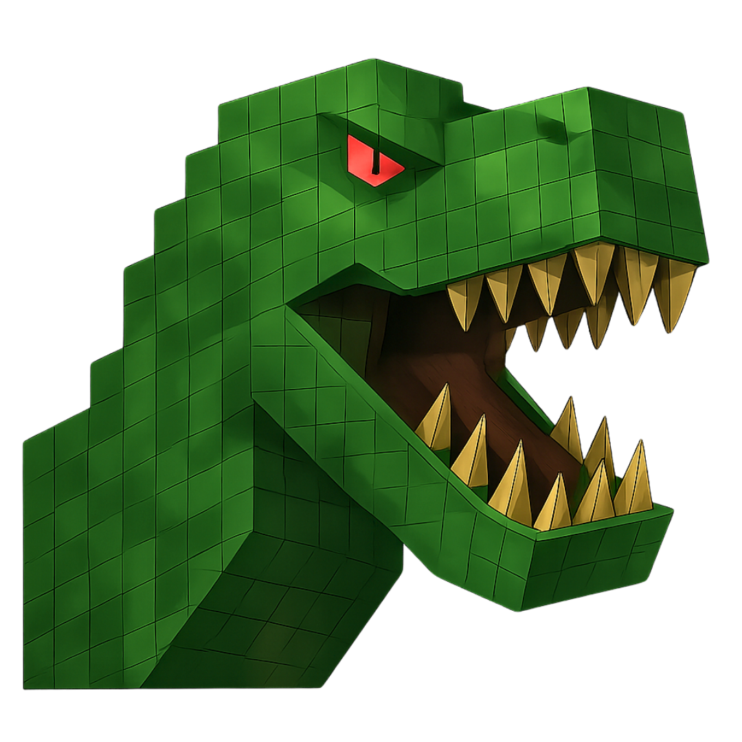 Pixelbauwelt Dino Keramiktasse – Gefährlich cool!
