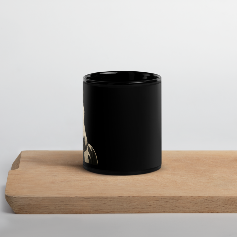 Wunderschöne Pferdetasse – Schwarze Keramik mit naturgetreuem Motiv