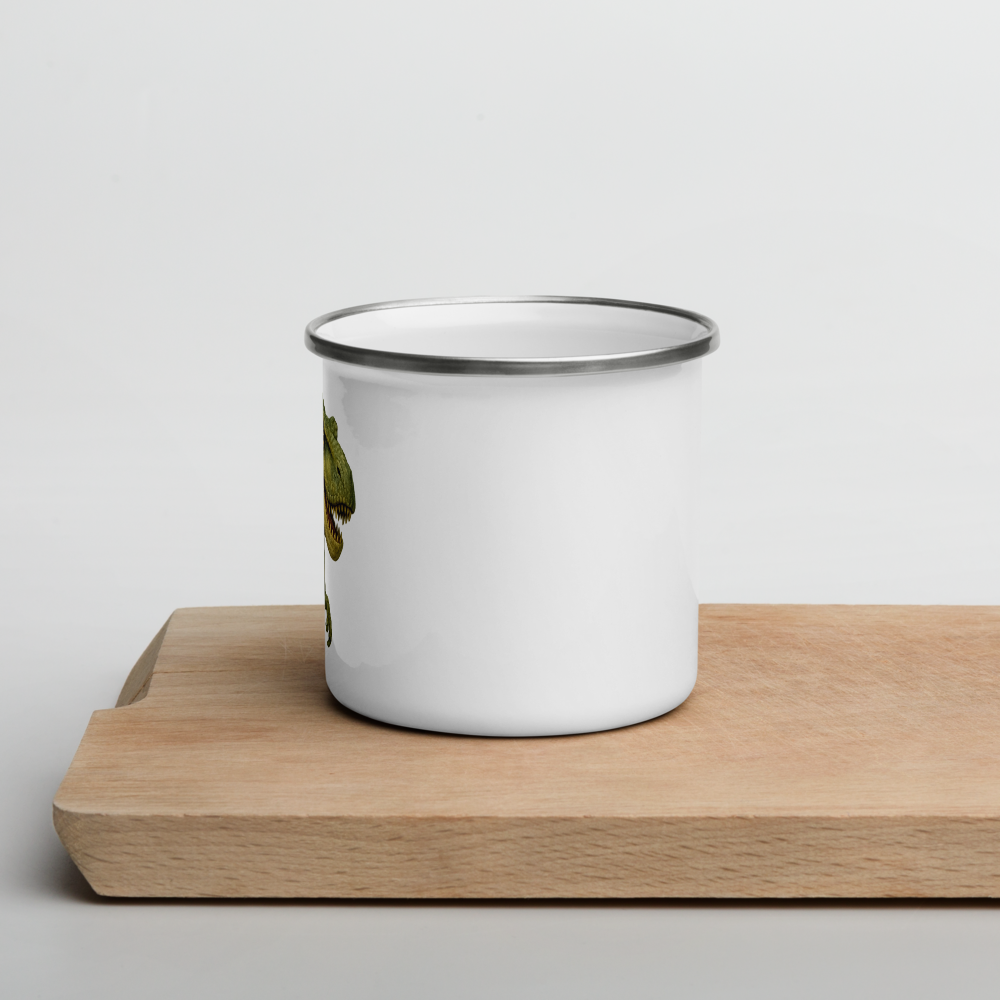 Dino Camper Emaille-Tasse für Kinder – Robust & Leicht