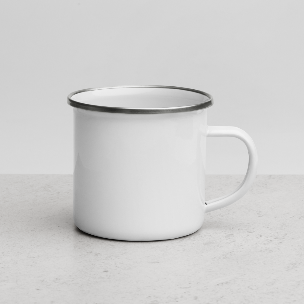 Dino Camper Emaille-Tasse für Kinder – Robust & Leicht