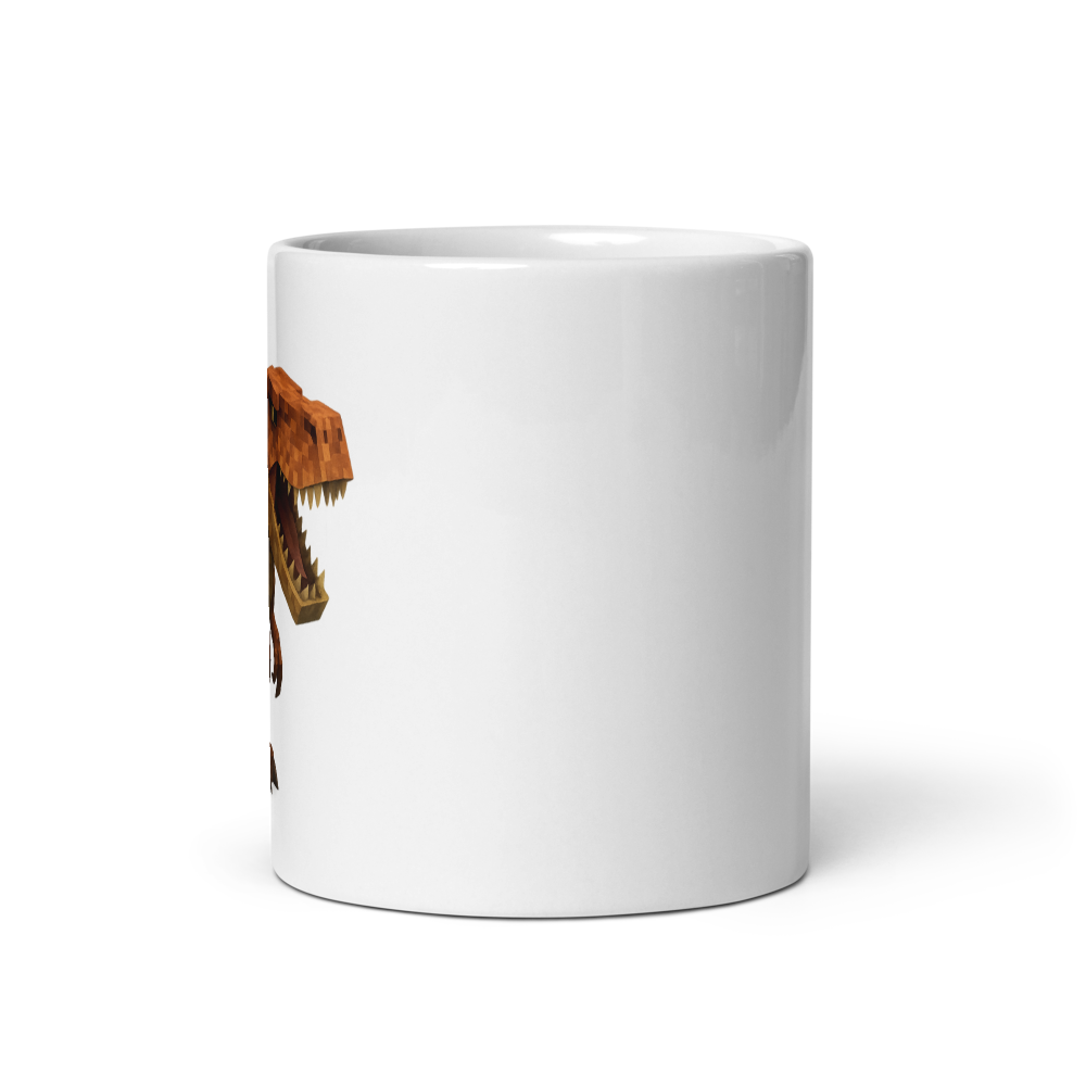 Coole Dino-Tasse im Pixel-Blockstil – perfekt für kleine Dino-Fans!