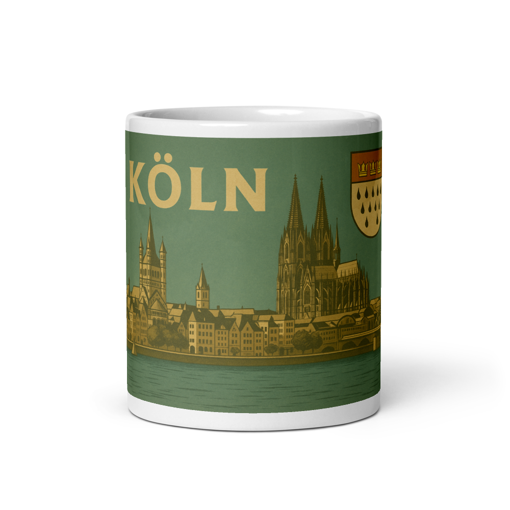 Köln Tasse im Retro-Stil – Mit Wappen & Panorama der 60er Jahre