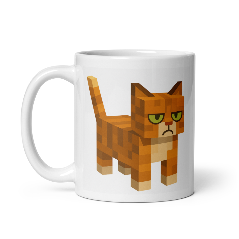 Grumpy Cat – Weiße, glänzende Tassse - Schlecht gelaunte Katze