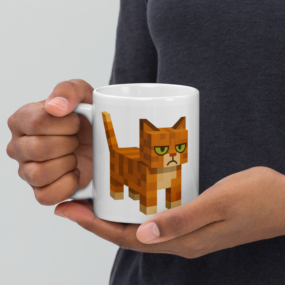 Grumpy Cat – Weiße, glänzende Tassse - Schlecht gelaunte Katze