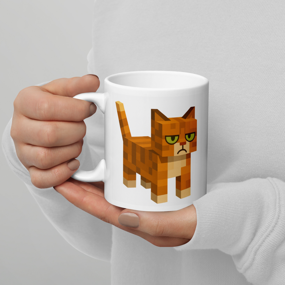 Grumpy Cat – Weiße, glänzende Tassse - Schlecht gelaunte Katze