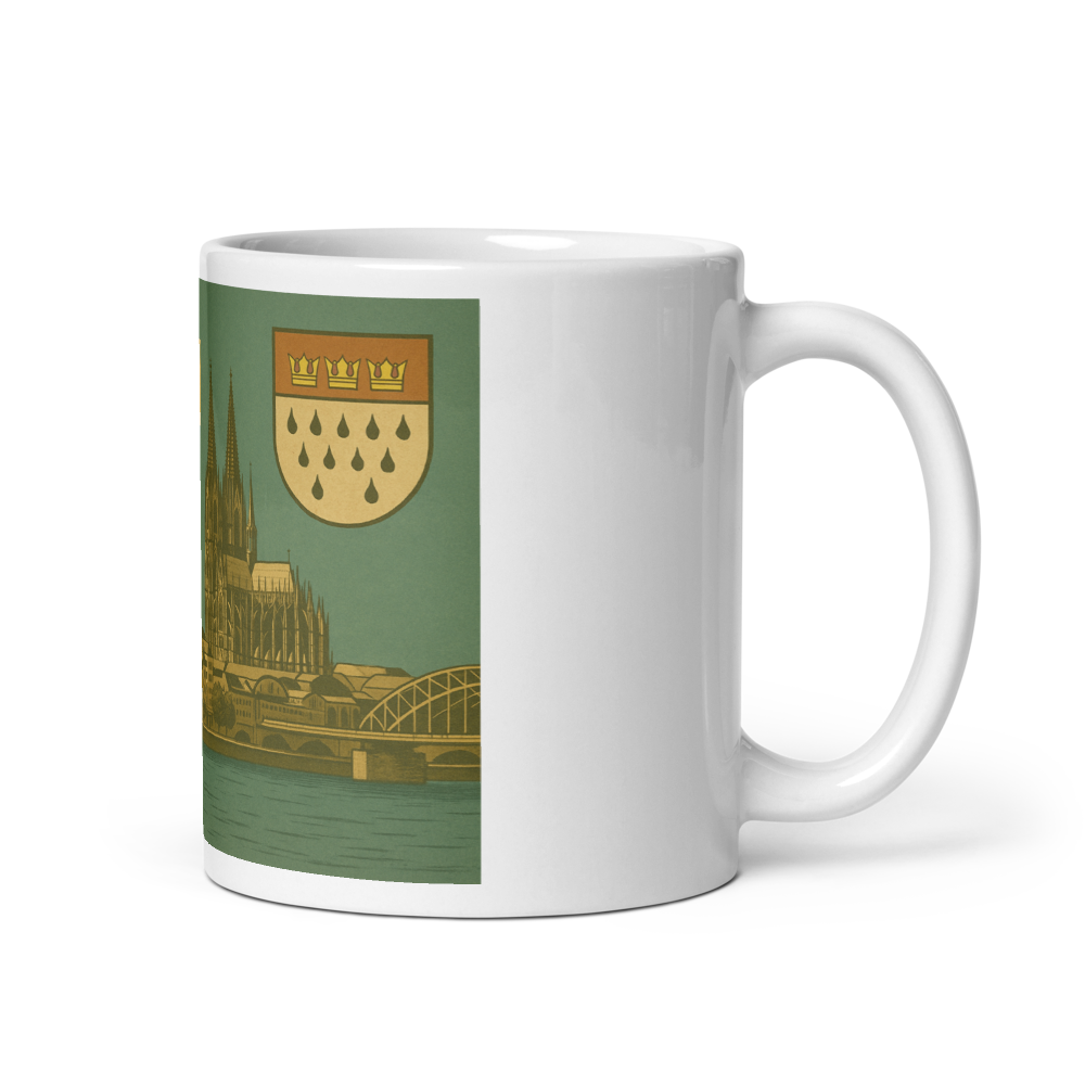 Köln Tasse im Retro-Stil – Mit Wappen & Panorama der 60er Jahre
