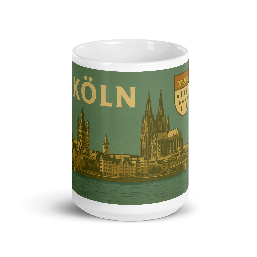 Köln Tasse im Retro-Stil – Mit Wappen & Panorama der 60er Jahre