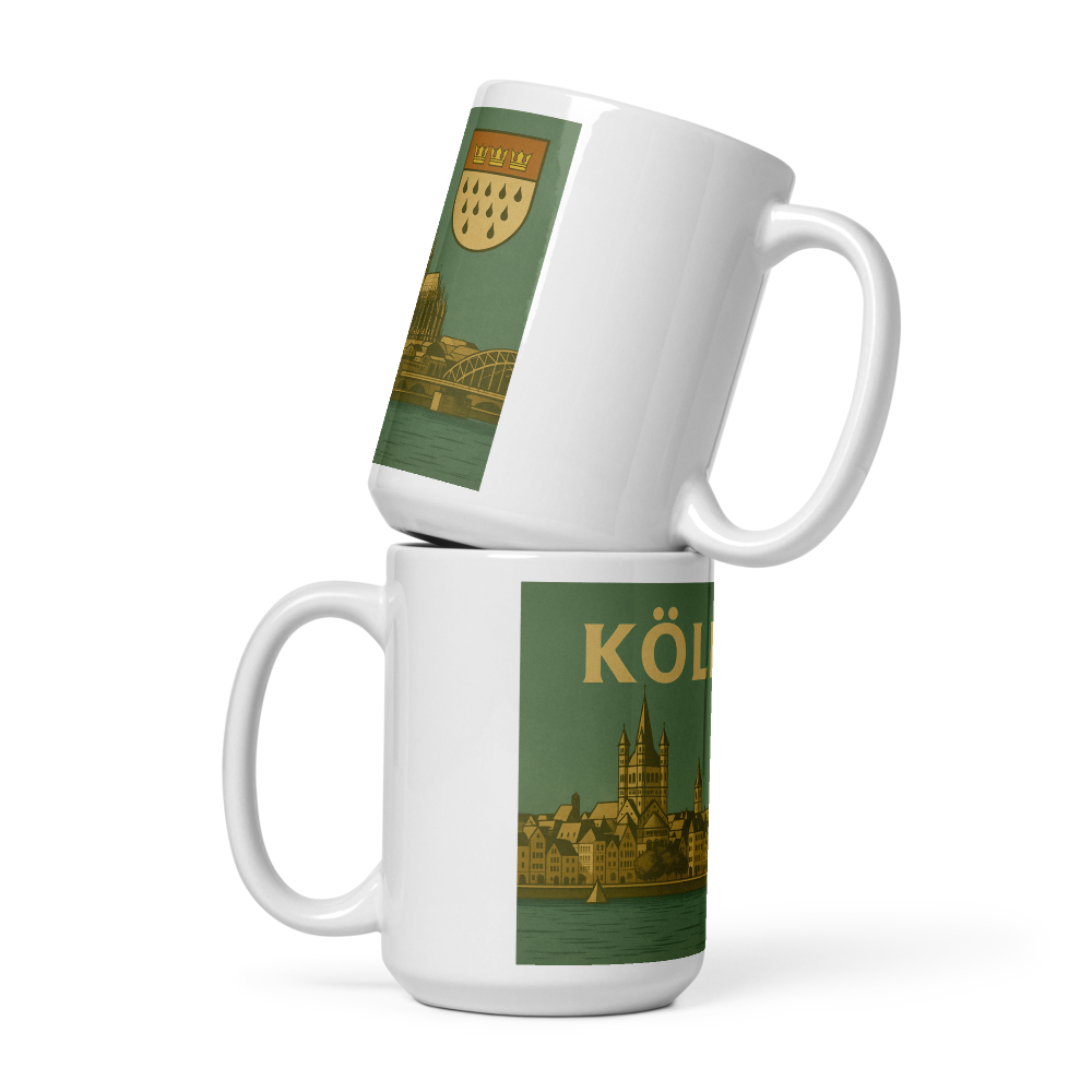Köln Tasse im Retro-Stil – Mit Wappen & Panorama der 60er Jahre