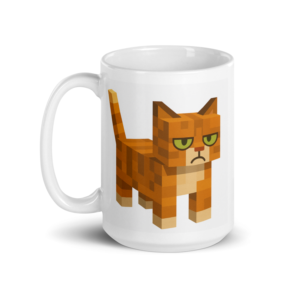 Grumpy Cat – Weiße, glänzende Tassse - Schlecht gelaunte Katze