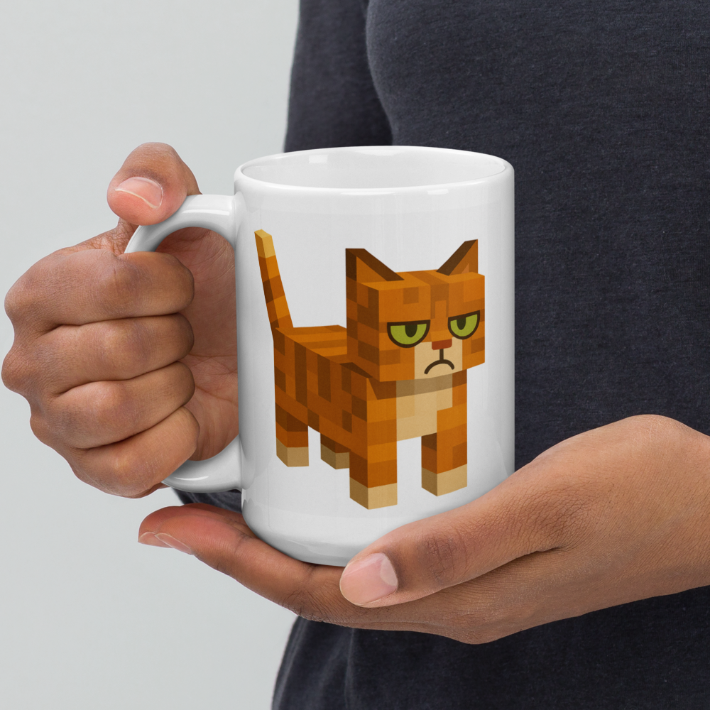 Grumpy Cat – Weiße, glänzende Tassse - Schlecht gelaunte Katze