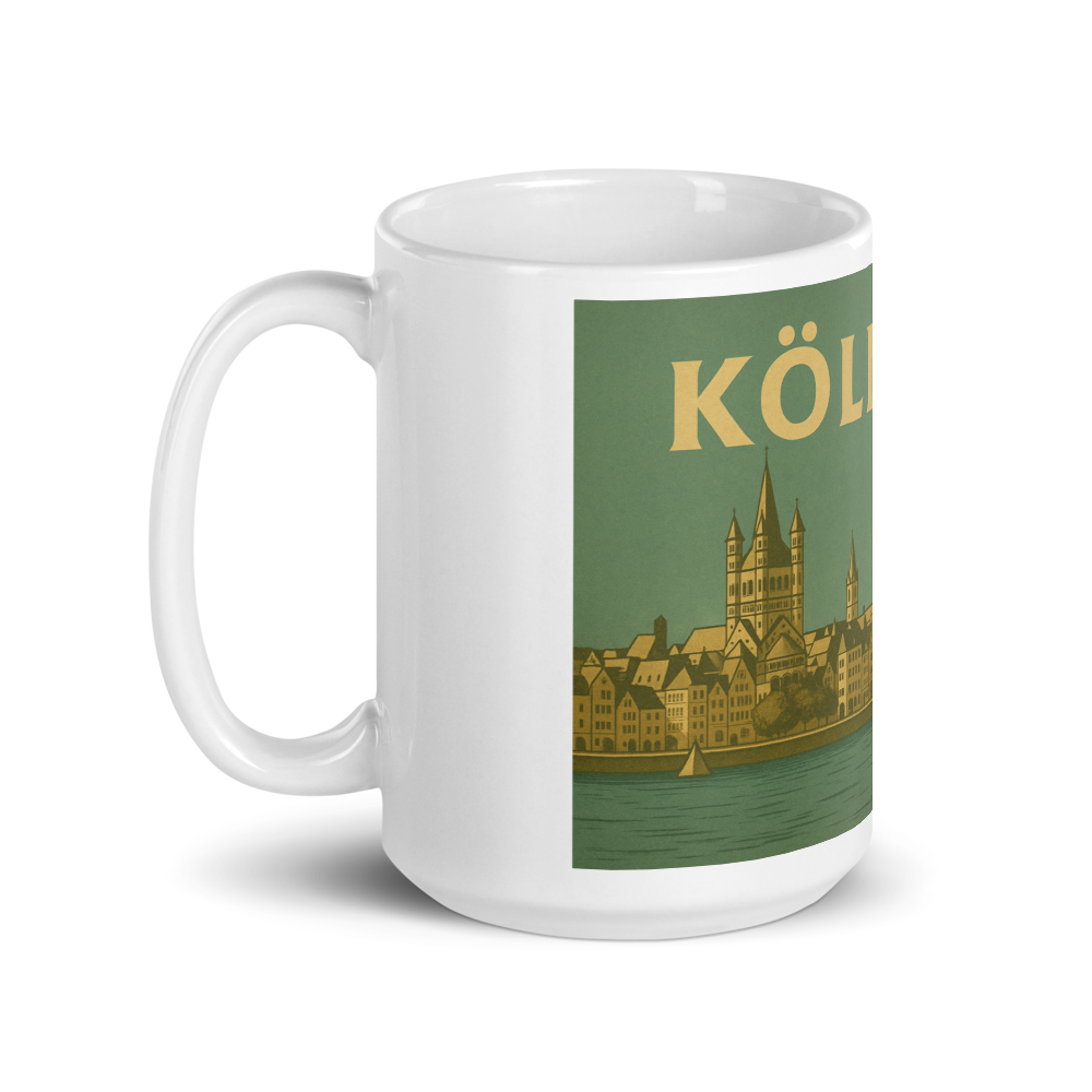 Köln Tasse im Retro-Stil – Mit Wappen & Panorama der 60er Jahre