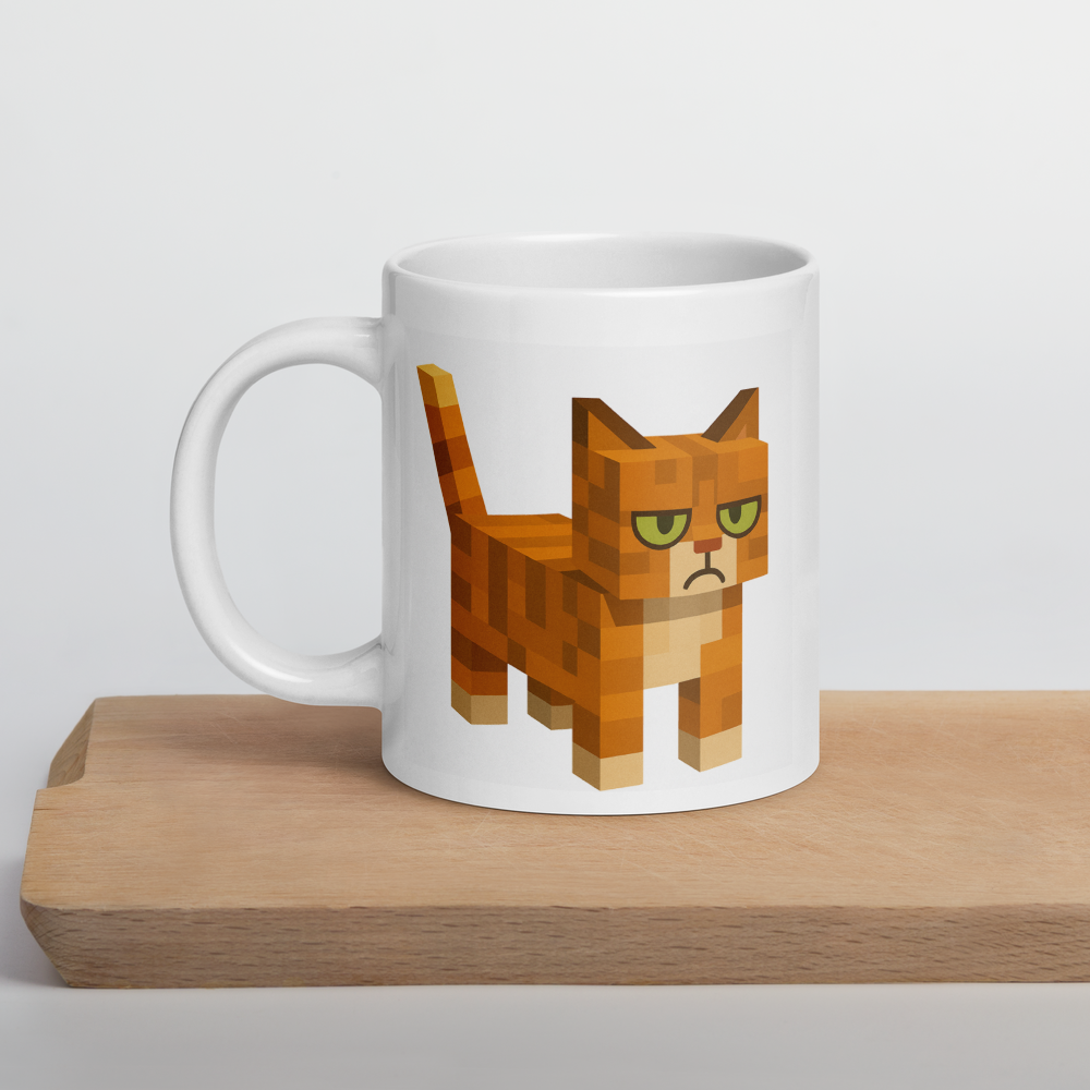 Grumpy Cat – Weiße, glänzende Tassse - Schlecht gelaunte Katze