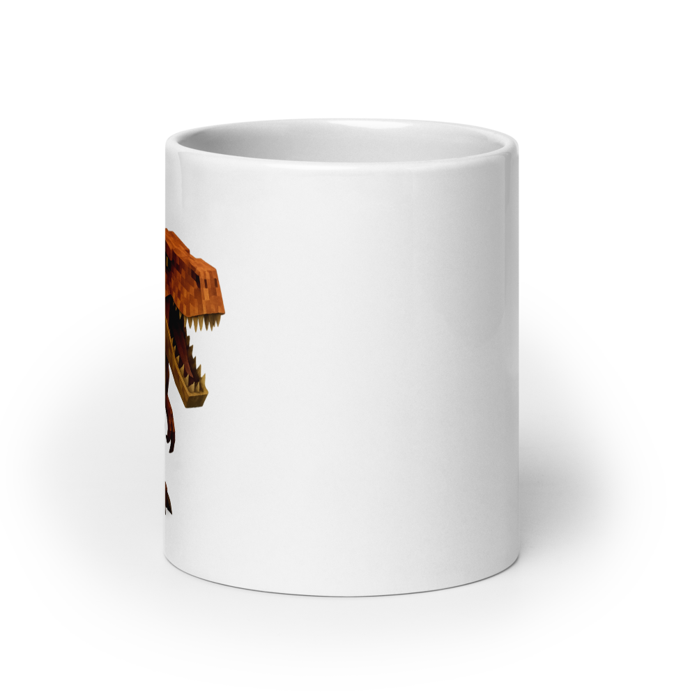 Coole Dino-Tasse im Pixel-Blockstil – perfekt für kleine Dino-Fans!