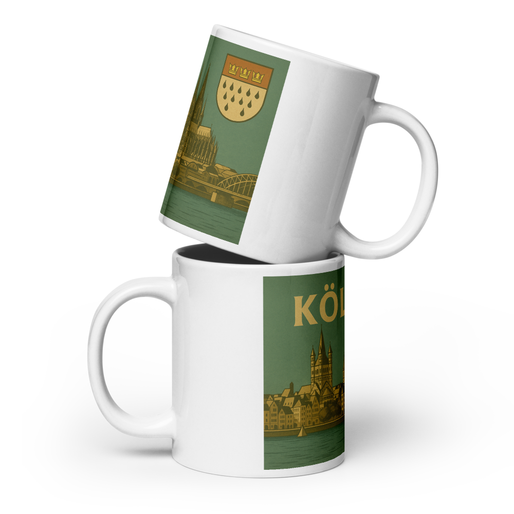 Köln Tasse im Retro-Stil – Mit Wappen & Panorama der 60er Jahre