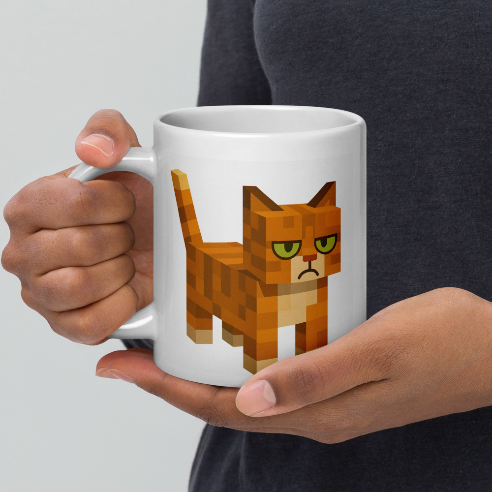Grumpy Cat – Weiße, glänzende Tassse - Schlecht gelaunte Katze