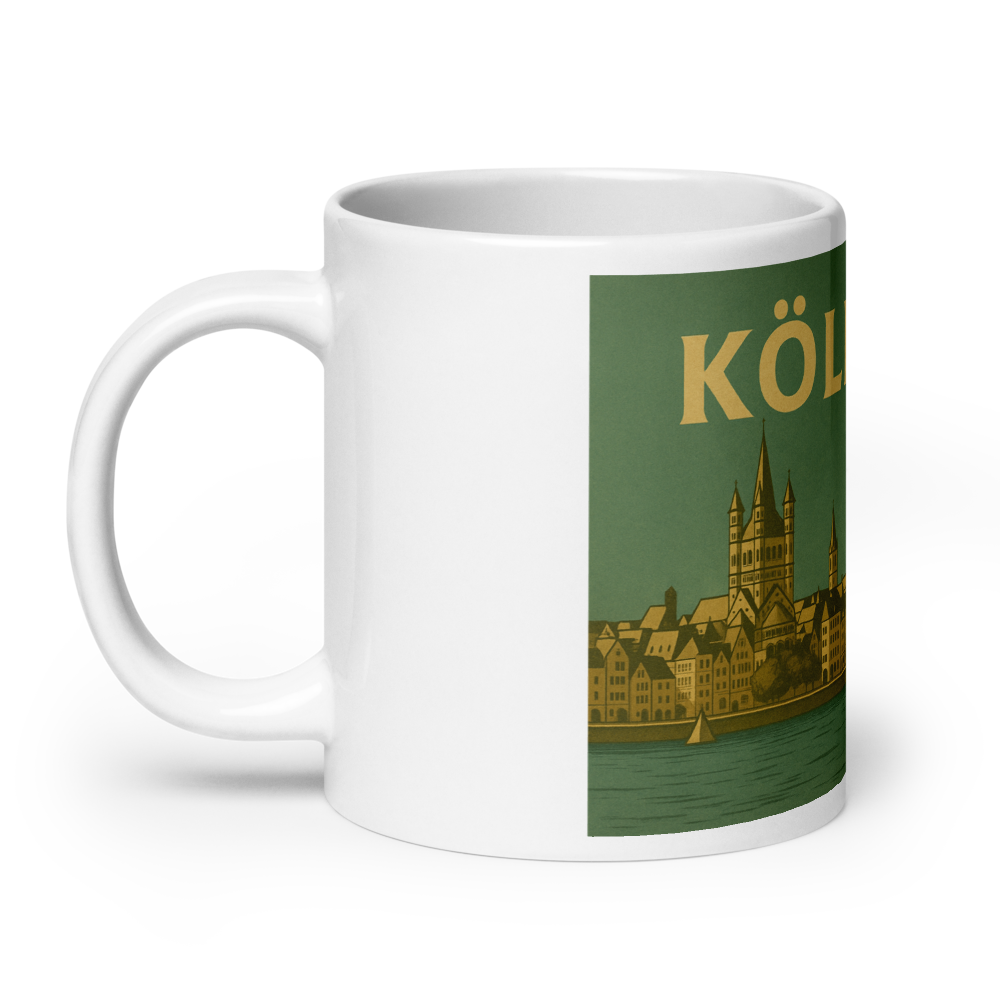 Köln Tasse im Retro-Stil – Mit Wappen & Panorama der 60er Jahre