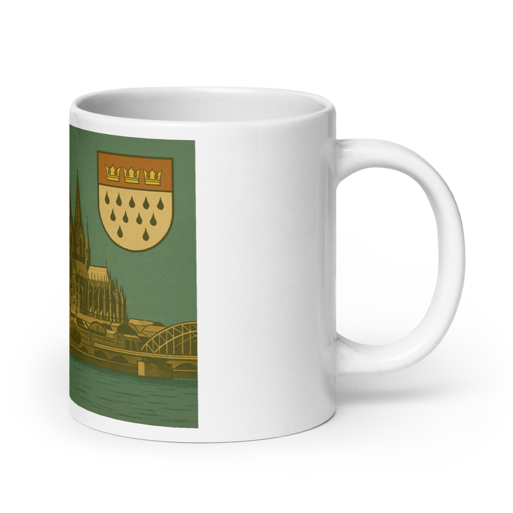 Köln Tasse im Retro-Stil – Mit Wappen & Panorama der 60er Jahre