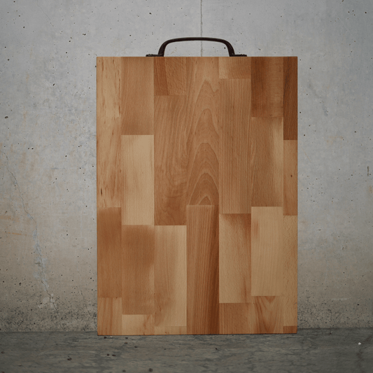 RM BRETT XXL - Massiv aus Buchenleimholz – mit Gusseisen-Griff – 60 × 40 × 5,5 cm
