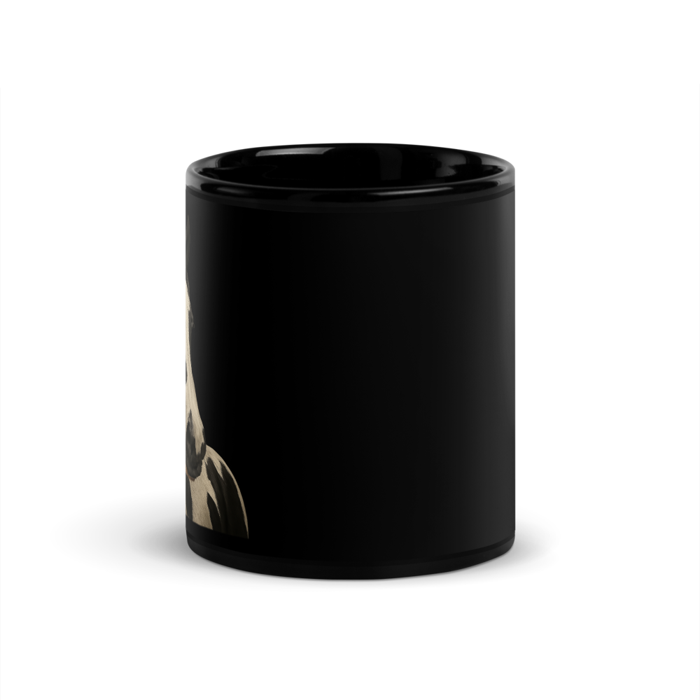 Wunderschöne Pferdetasse – Schwarze Keramik mit naturgetreuem Motiv