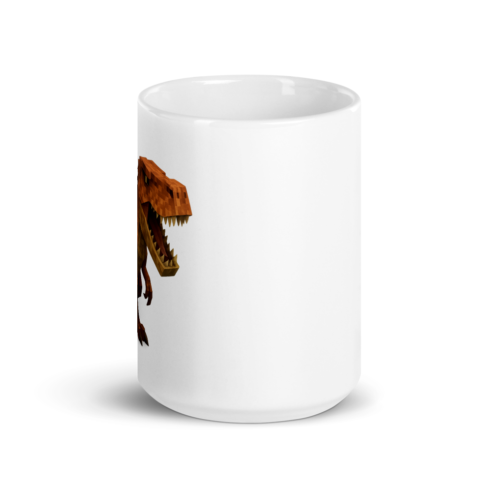 Coole Dino-Tasse im Pixel-Blockstil – perfekt für kleine Dino-Fans!