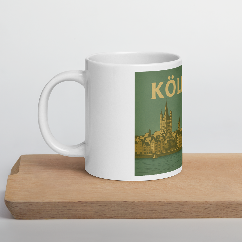 Köln Tasse im Retro-Stil – Mit Wappen & Panorama der 60er Jahre