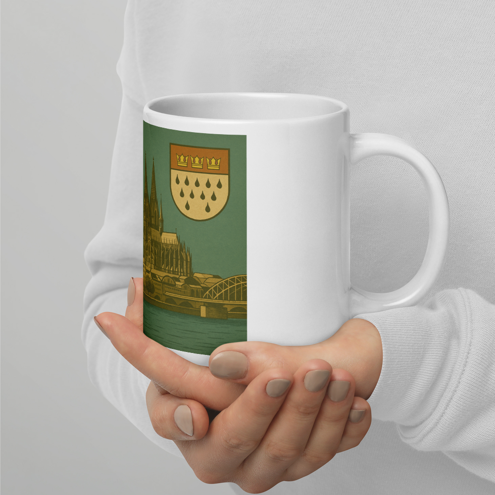 Köln Tasse im Retro-Stil – Mit Wappen & Panorama der 60er Jahre